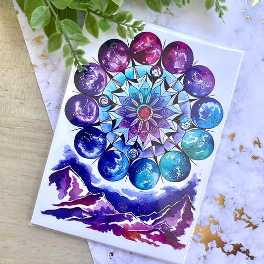 Zodiac Mandala Print