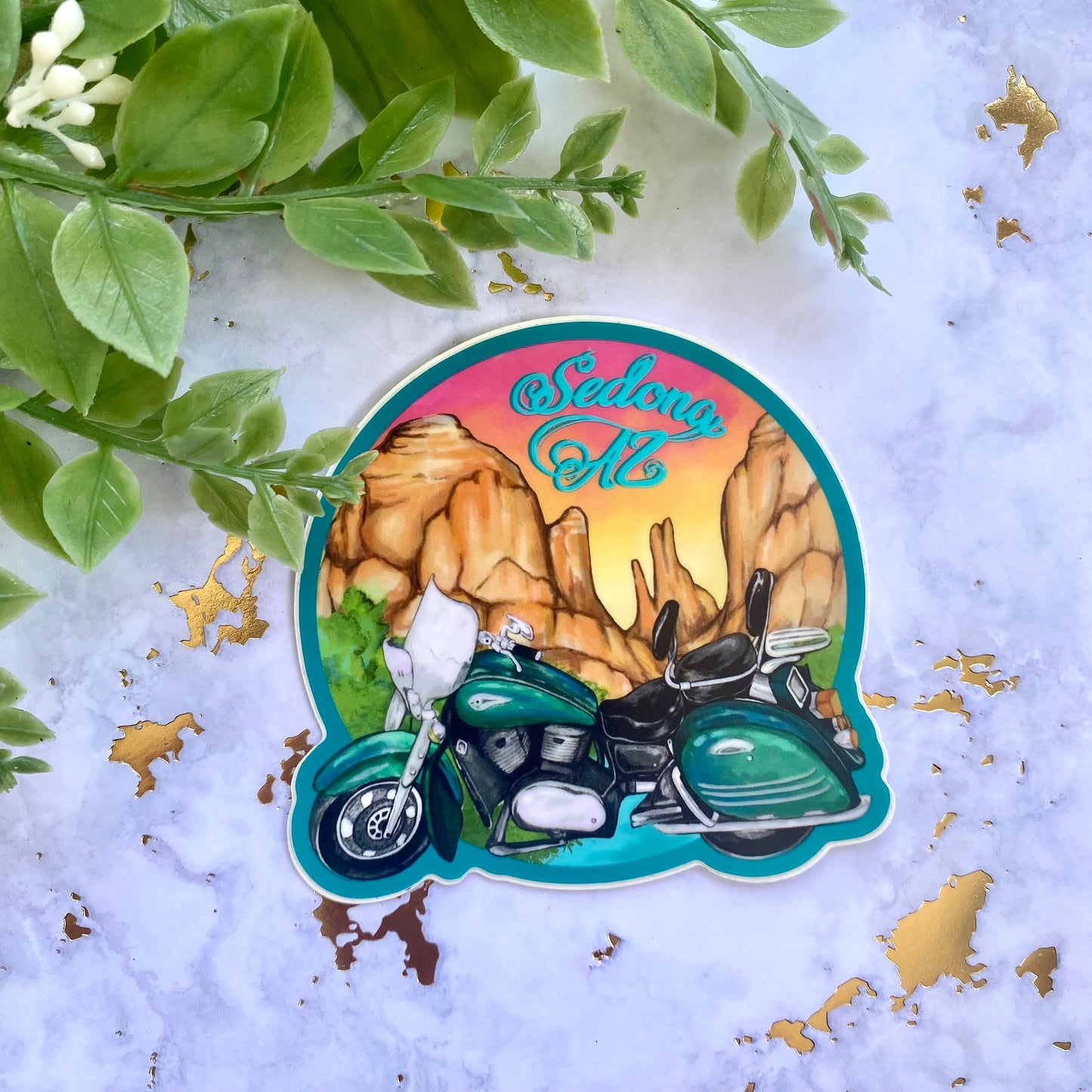 Motorcycle Ride in Sedona Sticker